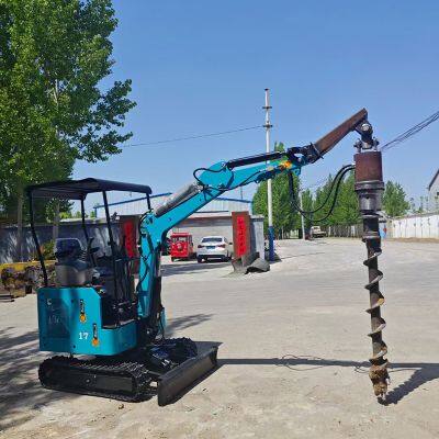 3.5 Ton Hydraulic Excavator Attachments Earth Auger Drill Borehole Attachment Application Well Drill photo-3