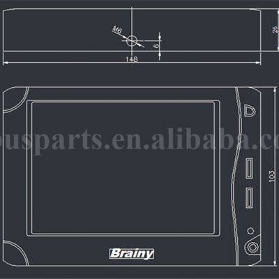 High Quality 12V 24V Bus Lcd Mevigation Parts 3776-00017 Inverted Monitor Display photo-4