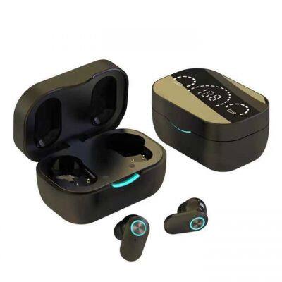 New YD07 In-Ear Sports Binaural Wireless Bluetooth Headset High-Definition Mirror Digital Display Handle AAC  Mobile Phone