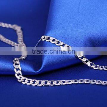 Simple Design Fashion Jewelry Rhodium Plated Cheap Short Chain Necklace photo-4