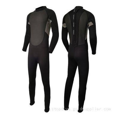 Adult 3mm Neoprene Full Back Zip Wetsuit for Men photo-2