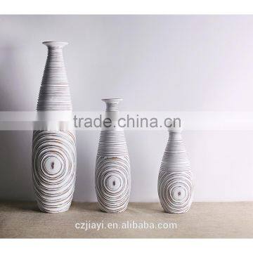 Jiayi abstract spiral narrow mouth vase floor vase white minimalist atmosphere fine resin craft Home Decoration