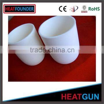 High temperature 1800C tolerance alumina ceramic crucibles