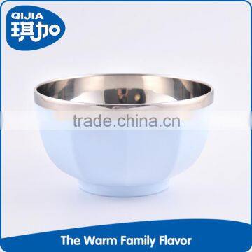 Unique design stainless steel liner heat resistant korean bowl for soup