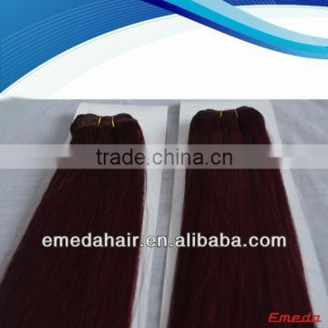 Fashonal and beautiful cheap peruvian remy hair weaving 99j