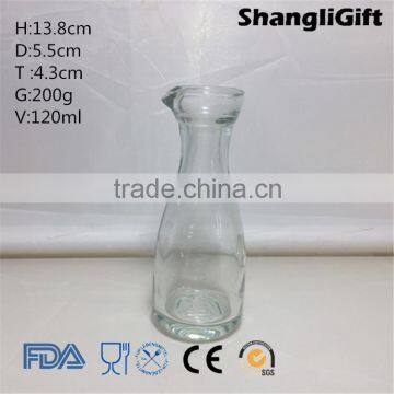 120ml Home Decor Cone Shape Clear Glass Vase