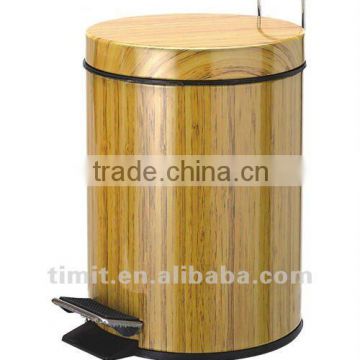 Superior Quality Tinplate Color Printed PP Inner Round Recycling Bin