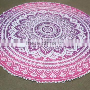 Mandala Printed Round Beach Towel 72 Inch Roundies Wholesale photo-3