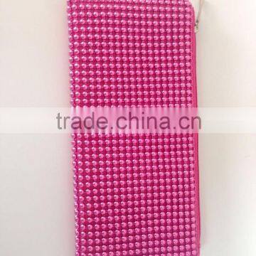Osini New Styple School Stationary Zipper Pencil Case With Beads Covering Make up Bag Cosmetic Bag photo-2
