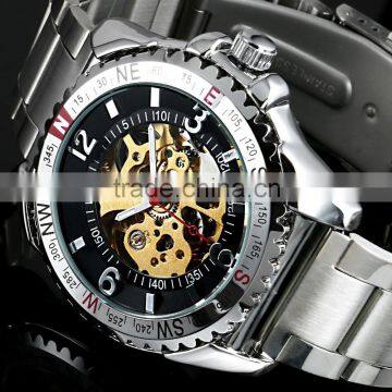 Analogue Steel Shenhua Skeleton Watch Sports Mechanical WM408
