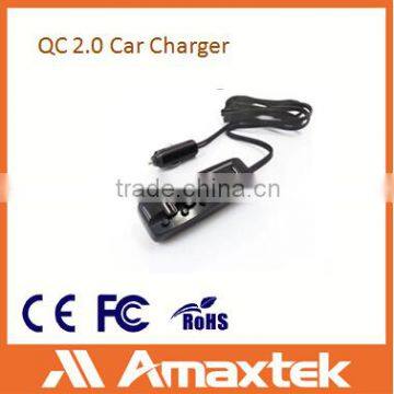 Amaxtek Universal QC2.05 port Car Charger with Cable