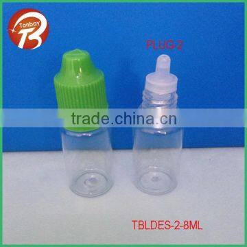 8ml empty e cig e juice e cigarette liquid dropper bottles with green childproof cap