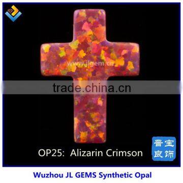 7.5x10mm Synthetic Beautiful Opal Cross Shape Stone