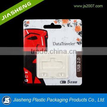 clear micro plastic USB clamshell packaging