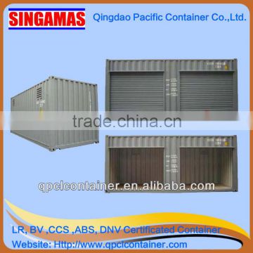 20ft roller up door side open storage container