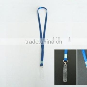 2015 Golden lurex lanyard with plastic clip