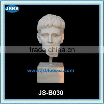 Marble head carving statue