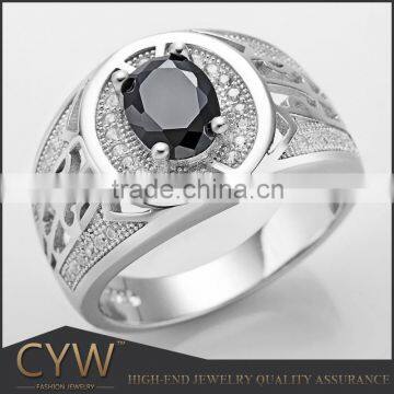 silver jewelry direct buy cubic zirconia black stone mens rings with ruby