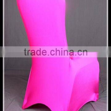 Hot pink elastic banquet chair cover , spandex chair cover for wedding , fashion elastic lycra chair cover