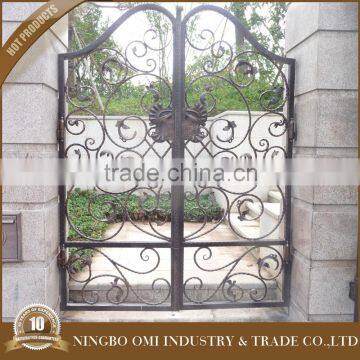 Artistic wrought iron garden door outdoor/courtyard gate iron craft main gate double security gates