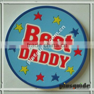 Top Sale Design Customized PVC Best Daddy Coaster For Dia Dos Pais