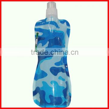 16 OZ or 480ml collapsible portable plastic water bottle