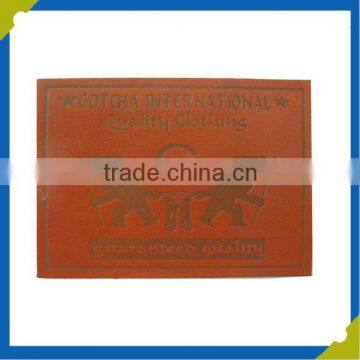 2015 Hot Sale Debossed Genuine Leather Patch for Garment
