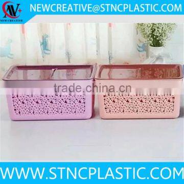 rectangular plastic storage basket for sundries