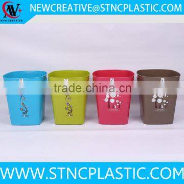 square plastic sanitary dustbin with customize printing