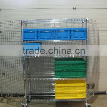 Factory Direct Sales Chrome/Stainless Steel Security Cage/Wire Shelving Cage