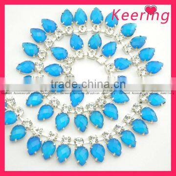 fashion blue crystal rhinestone chain WRC-086