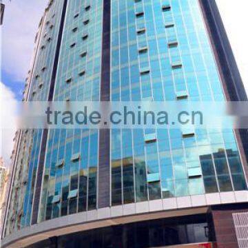 Stick glass curtain wall economic cheap facade including installation and fixing