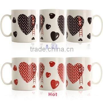 Valentive's Day gift sets promotional holiday gift normal shape custom photo sublimation ceramic water/tea mugs