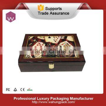 Poker custom wooden game box