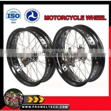 Motorcycle wheels : KTM Supermoto wheelsets: black hubs with black rims 3.50-17" and 5.00-17"