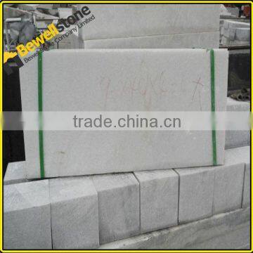 Big size machine cut white marble paving blocks for road edging