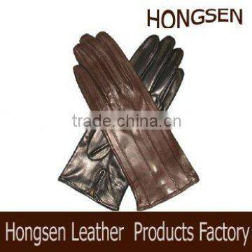 HS084 yellow leather gloves driving