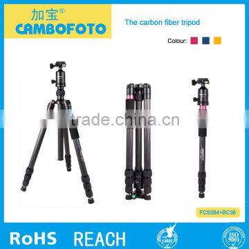 Red black colorful travel digital DSLR professional camera tripod