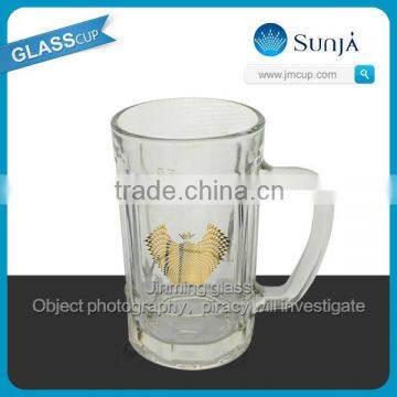 SH166 gold eagle logo decal tumbler glass mug new design logo decal tumbler glass