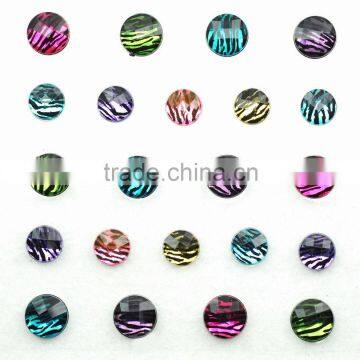 3.75"x3.938" acrylic stone sticker Bright Zebra-LG DIY phone decoration sticker