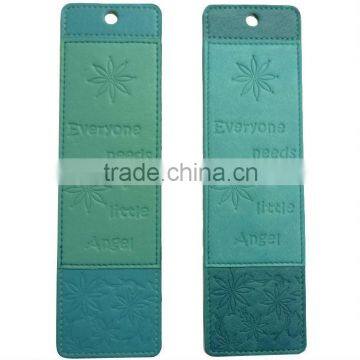 Shaped Embossed leather book marks for gift