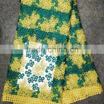 Dubai Quality Lace Fabric With Rhinestones Machine Embroidery Lace Collar Water Soluble Embroidered