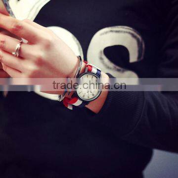 Retro Unisex Watch, Boyfriend Watch, Nylon Watchband, Antique, Brass Watch, Unique Watches, Vintage Style Leather Watch photo-3