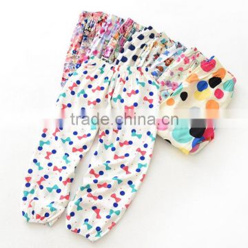 baby clothing 2015 child thin pants for summer baby printed bloomers trousers