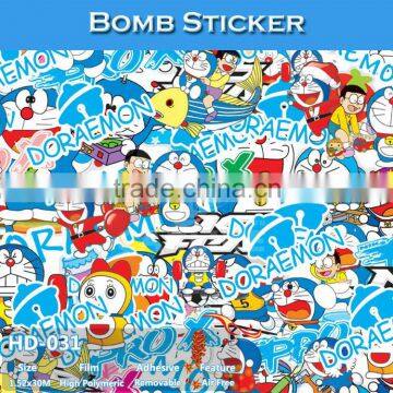 HD-034 CARLIKE Air Bubble Free Easy Clean Car Wrap Bomb Sticker Auto Body Color Sheet photo-4