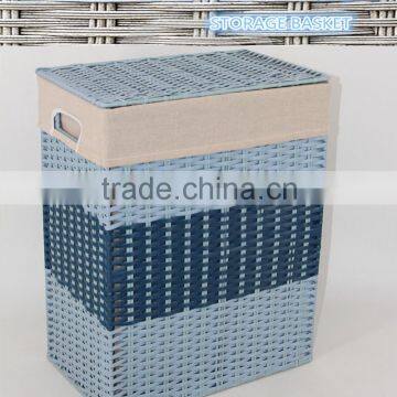 Decorative PP woven basket for laundry and storage