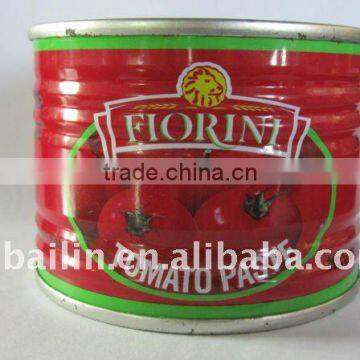 HOT!! 210g canned pasta de tomate brix 28-30, easy/normal open,