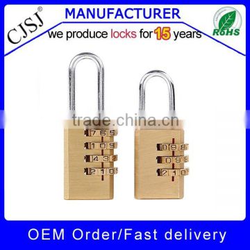 High Security outdoor 3 digits brass padlock