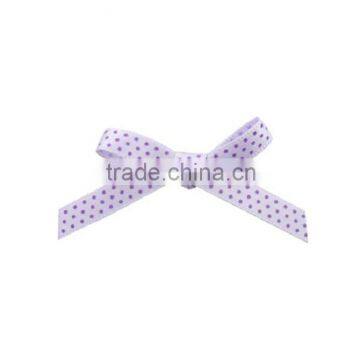 custom dots printing satin ribbon bow