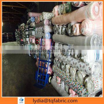 cartoon pattern stocklot 100% cotton reactive printed flannel fabric in rolls in warehouse